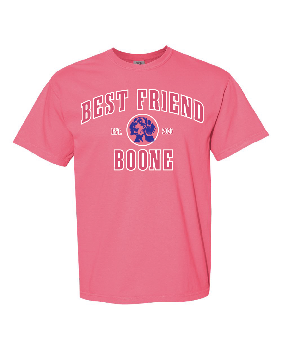 Customizable Bold Letter Unisex T-Shirts - Dark Pink