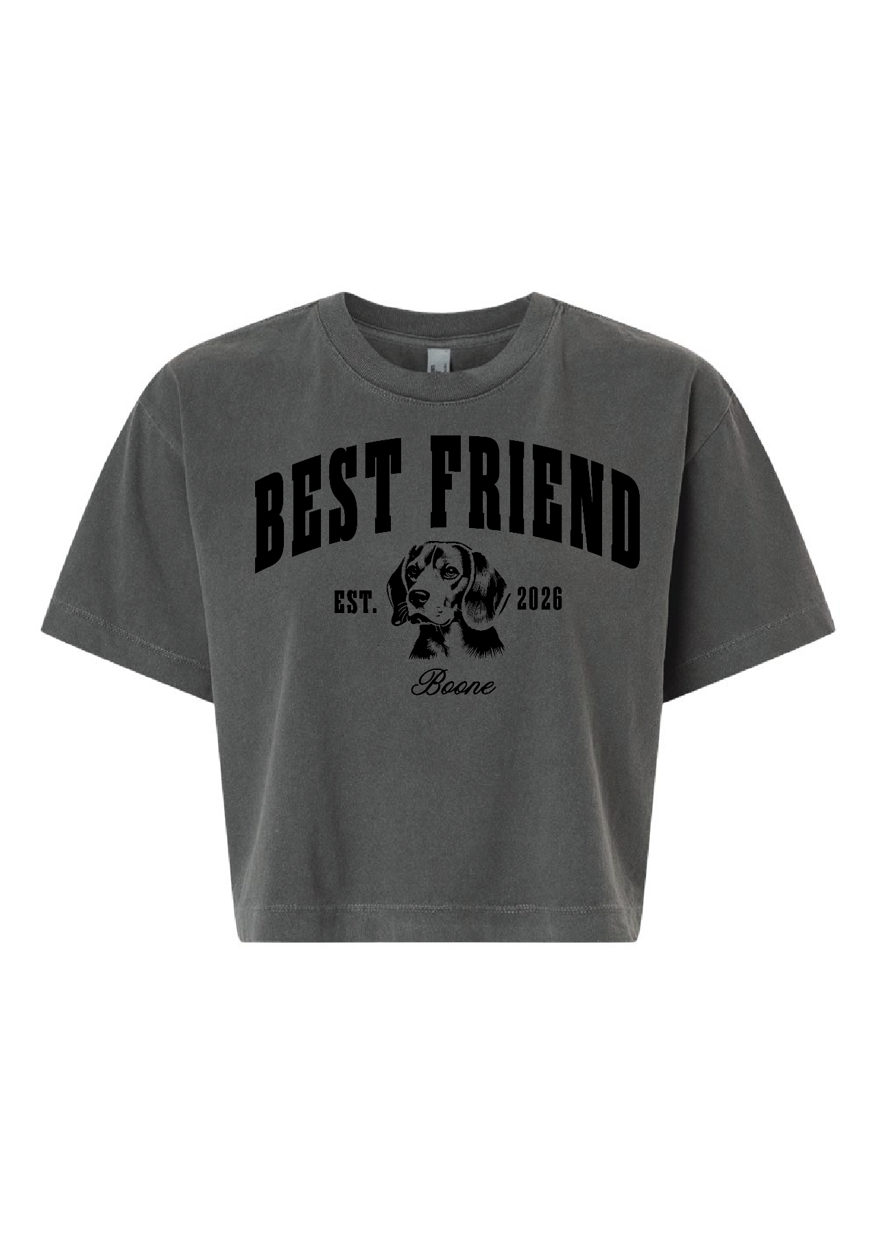 Dark Grey Crop